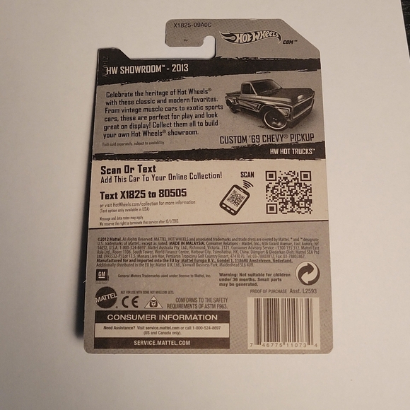 Hot Wheels HW Showroom Custom '69 Chevy Pickup 161 / 250 Sealed New 2013 - Picture 3 of 3